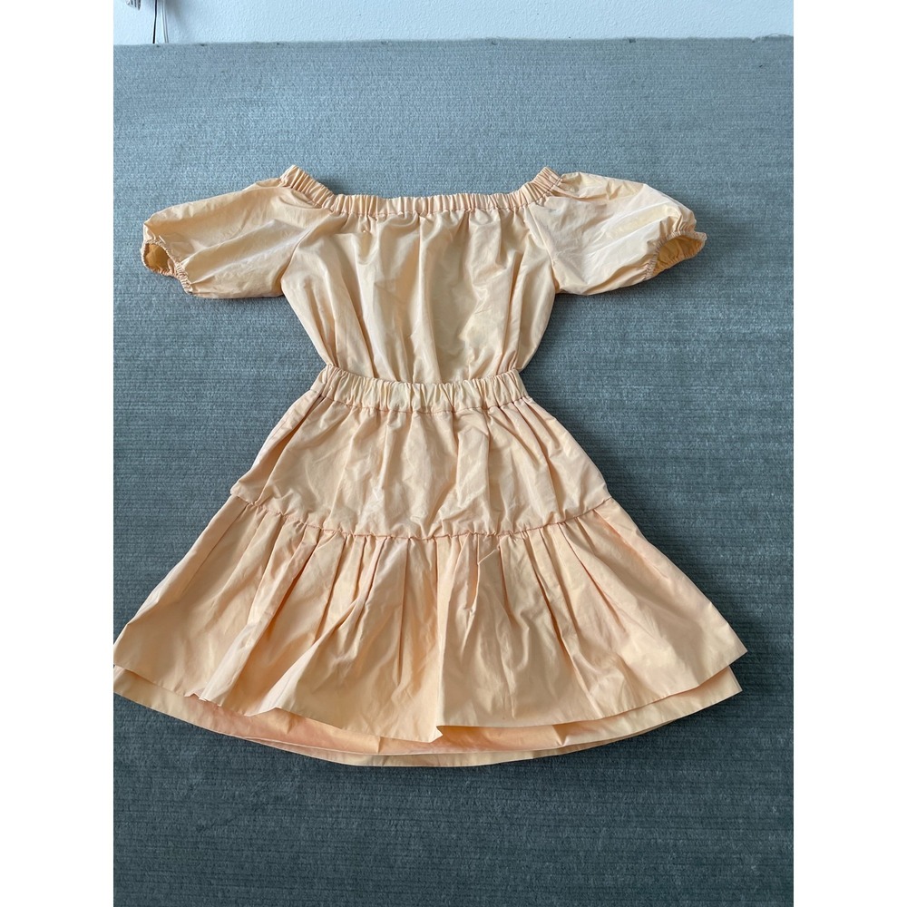 Maje Dress Women 36 US 4 Light Orange Off‎ Shoulder Layered Fit & Flare Cocktail